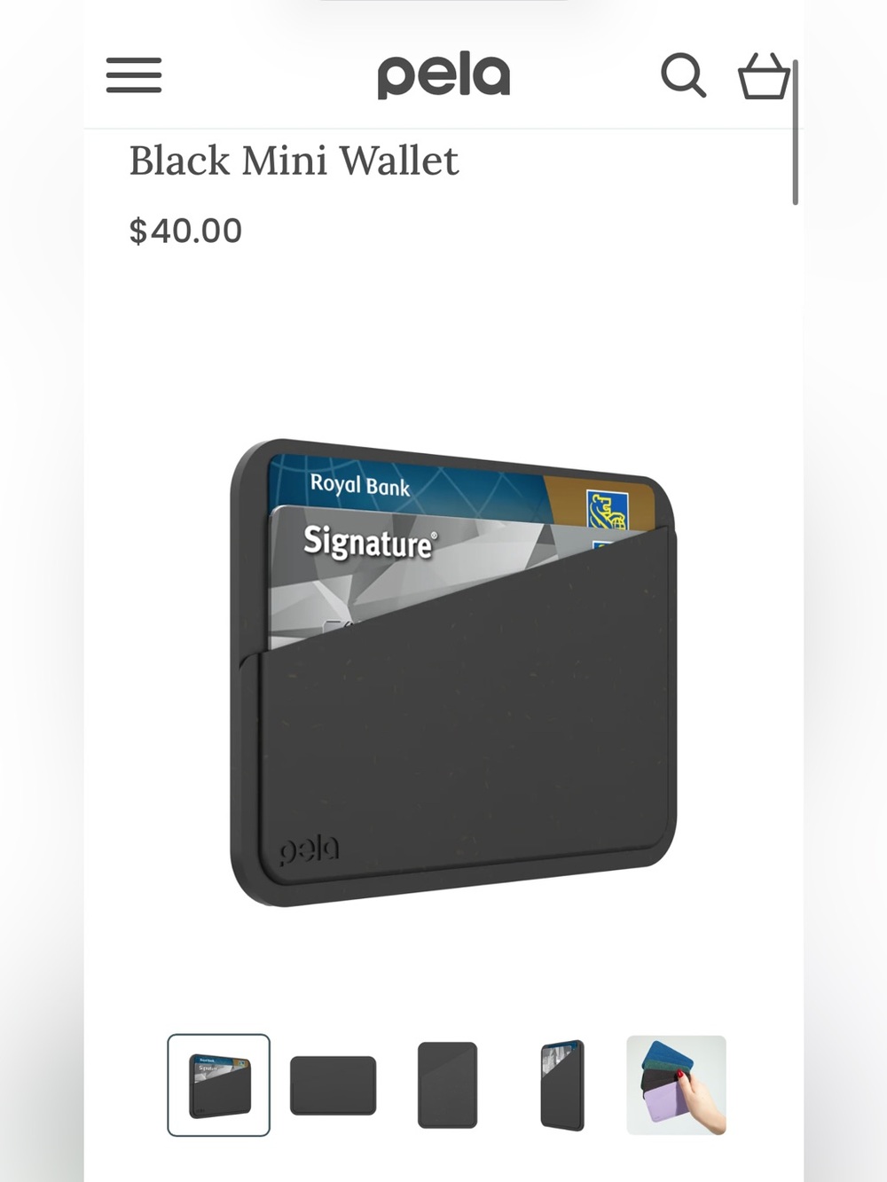 pela Black Mini Wallet